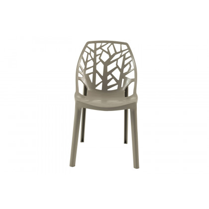 LeisureMod Cornelia Modern Dining Side Chair - Taupe