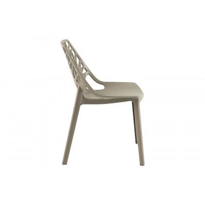 LeisureMod Cornelia Modern Dining Side Chair - Taupe