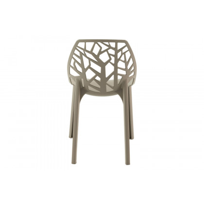LeisureMod Cornelia Modern Dining Side Chair - Taupe
