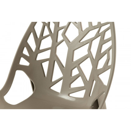 LeisureMod Cornelia Modern Dining Side Chair - Taupe