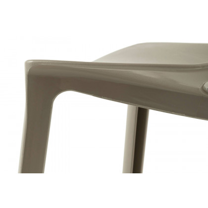 LeisureMod Cornelia Modern Dining Side Chair - Taupe