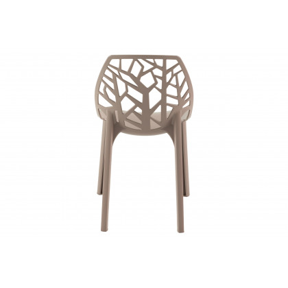 LeisureMod Modern Cornelia Dining Chair (Set Of 2) - Solid Taupe