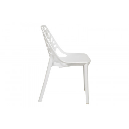 LeisureMod Cornelia Modern Dining Side Chair - Solid/White