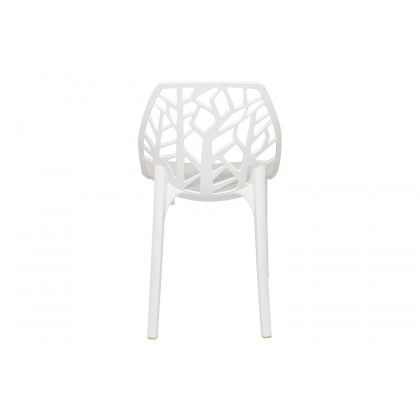 LeisureMod Cornelia Modern Dining Side Chair - Solid/White