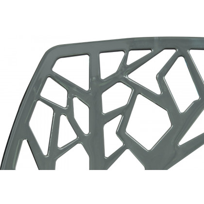 LeisureMod Cornelia Modern Dining Side Chair - Transparent/Black