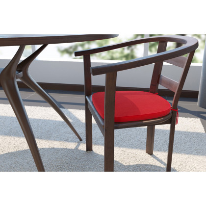 LeisureMod Modern Dining Chair Cushion Pads - Red