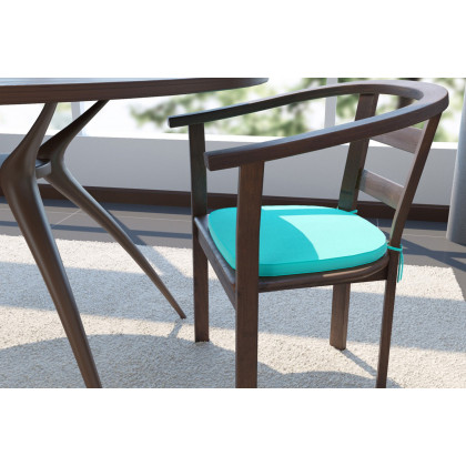 LeisureMod Modern Dining Chair Cushion Pads - Teal