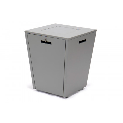 LeisureMod Chelsea Aluminum Patio Modern Propane Fire Pit Side Table - Gray