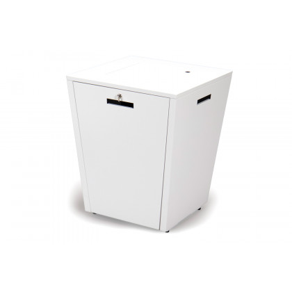 LeisureMod Chelsea Aluminum Patio Modern Propane Fire Pit Side Table - White