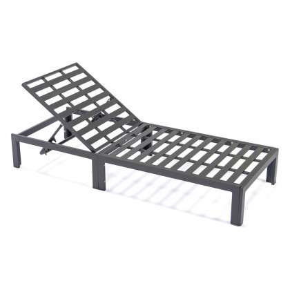 LeisureMod Chelsea Modern Outdoor Black Chaise Lounge Chair with Cushions (Set Of 2) - Green