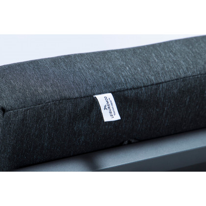LeisureMod Chelsea Convertible Double Chaise Lounge Chair and Sofa with Cushions - Black, Black