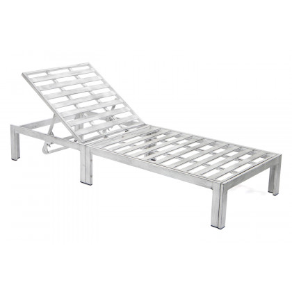 LeisureMod Chelsea Modern Outdoor Weathered Gray Chaise Lounge with Side Table and Cushions (Set Of 2) - Green