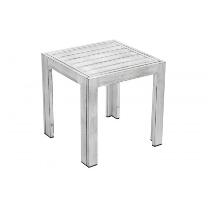 LeisureMod Chelsea Modern Outdoor Weathered Gray Chaise Lounge with Side Table and Cushions (Set Of 2) - Green