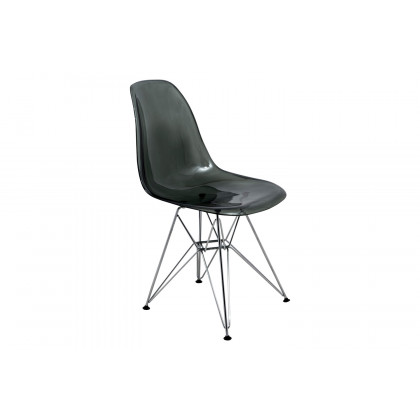 LeisureMod - Cresco Molded Plastic Eiffel Side Chair with Chrome Legs