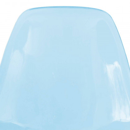 LeisureMod Cresco Molded Eiffel Side Chair With Gold Base (Set Of 4) - Transparent Blue