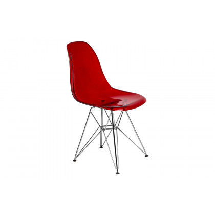 LeisureMod - Cresco Molded Plastic Eiffel Side Chair with Chrome Legs