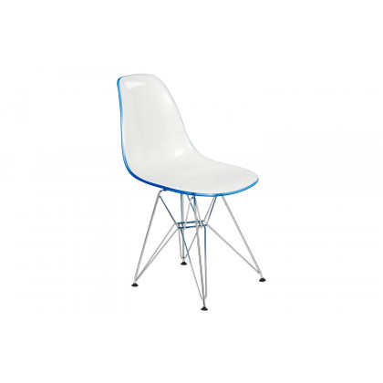 LeisureMod - Cresco Molded Plastic Eiffel Side Chair with Chrome Legs