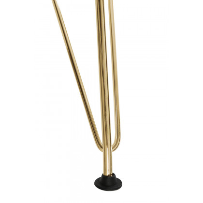 LeisureMod Cresco Modern Molded Eiffel Side Dining Chair with Gold Base - White/Blue