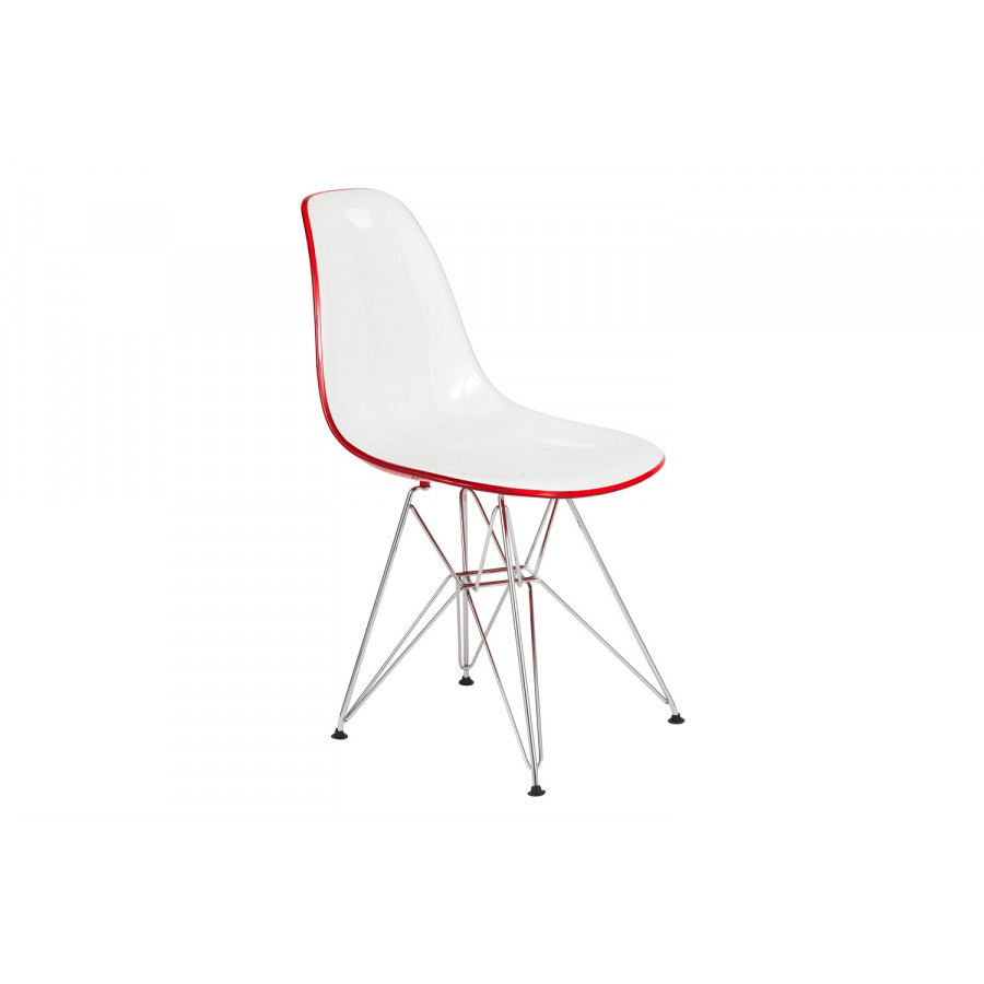 LeisureMod - Cresco Molded Plastic Eiffel Side Chair with Chrome Legs