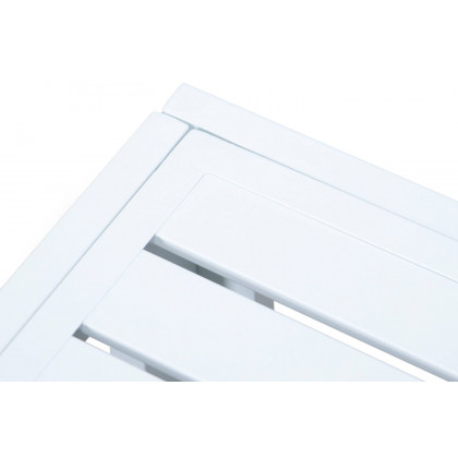 LeisureMod Chelsea Aluminum Patio Coffee Table - White