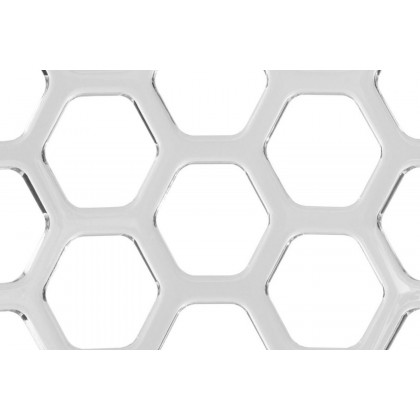 LeisureMod Dynamic Modern Honeycomb Design Dining Side Chair - Clear