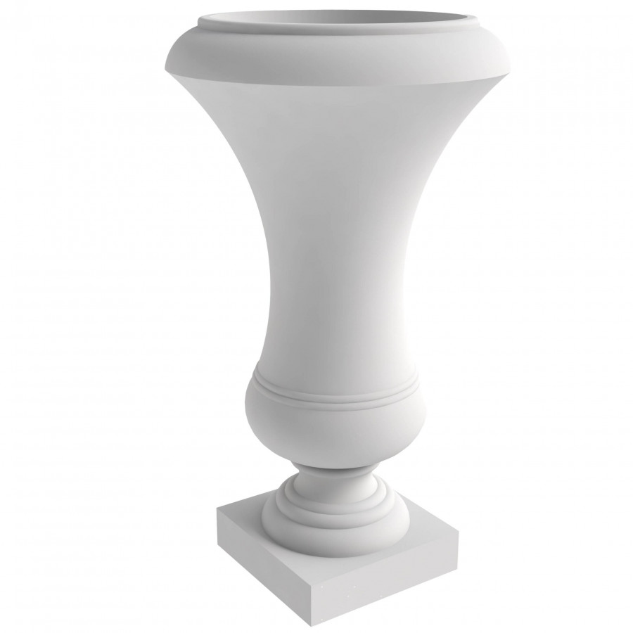 LeisureMod - Daisy Fiberstone and Clay Urn Planter with Drainage Holes