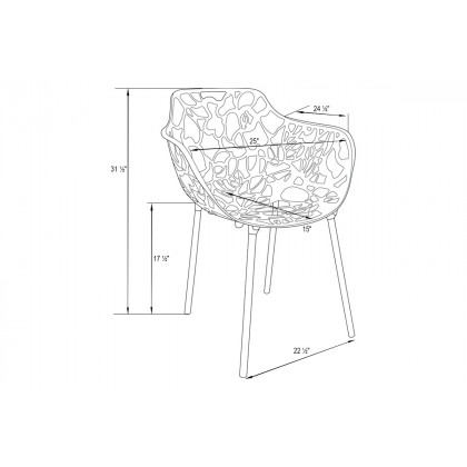 LeisureMod Devon Modern 3-Piece Aluminum Patio Dining Set with Dining Table and 2 Stackable Flower Design Arm Chairs - Red