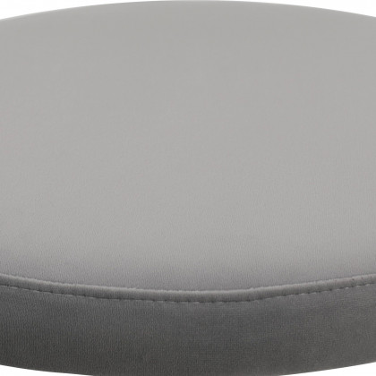 LeisureMod Euston Mid-Century Modern Wicker Bar Stool with Black Powder Coated Steel Frame and Footrest - Gray