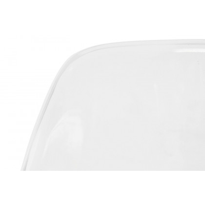 LeisureMod Dover Molded Side Chair with Acrylic Plastic Base - Clear