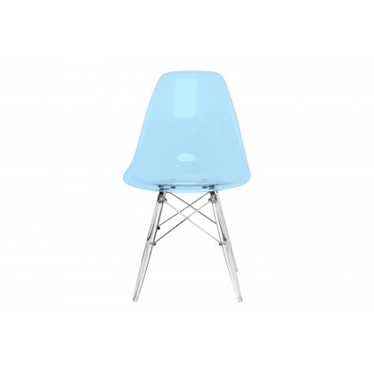 LeisureMod - Dover Molded Side Chair With Acrylic Base (Set Of 2)