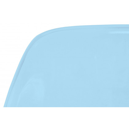 LeisureMod Dover Molded Side Chair With Acrylic Base (Set Of 2) - Transparent Blue