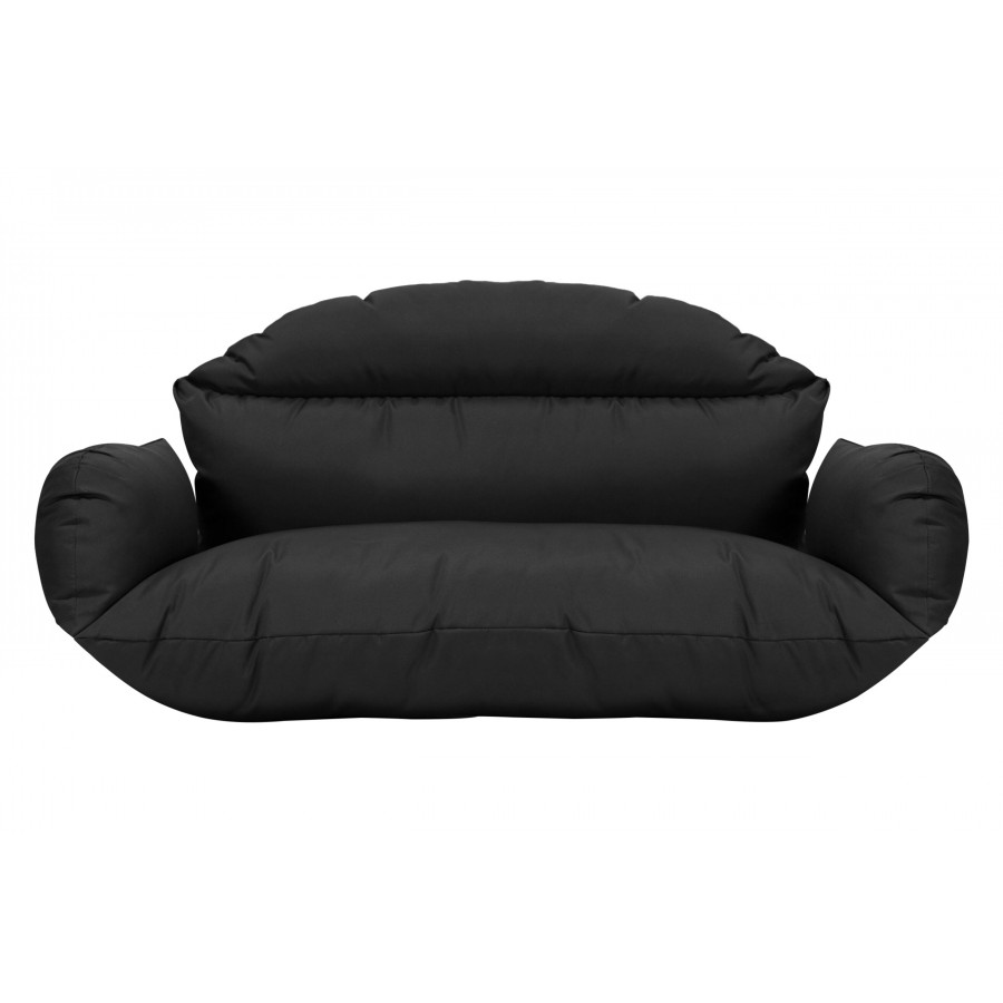 LeisureMod Hanging 2 person Egg Swing Cushion - Black