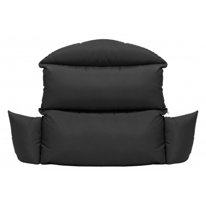 LeisureMod Hanging 2 person Egg Swing Cushion - Black