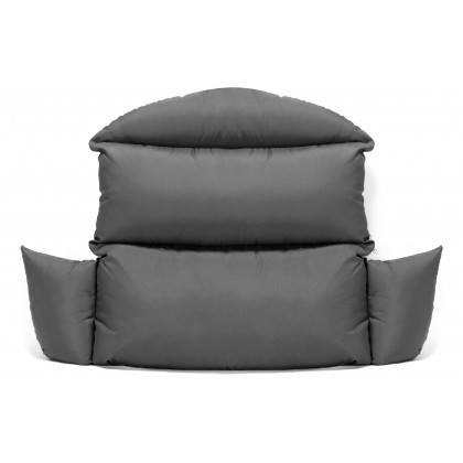 LeisureMod Hanging 2 person Egg Swing Cushion - Dark Gray