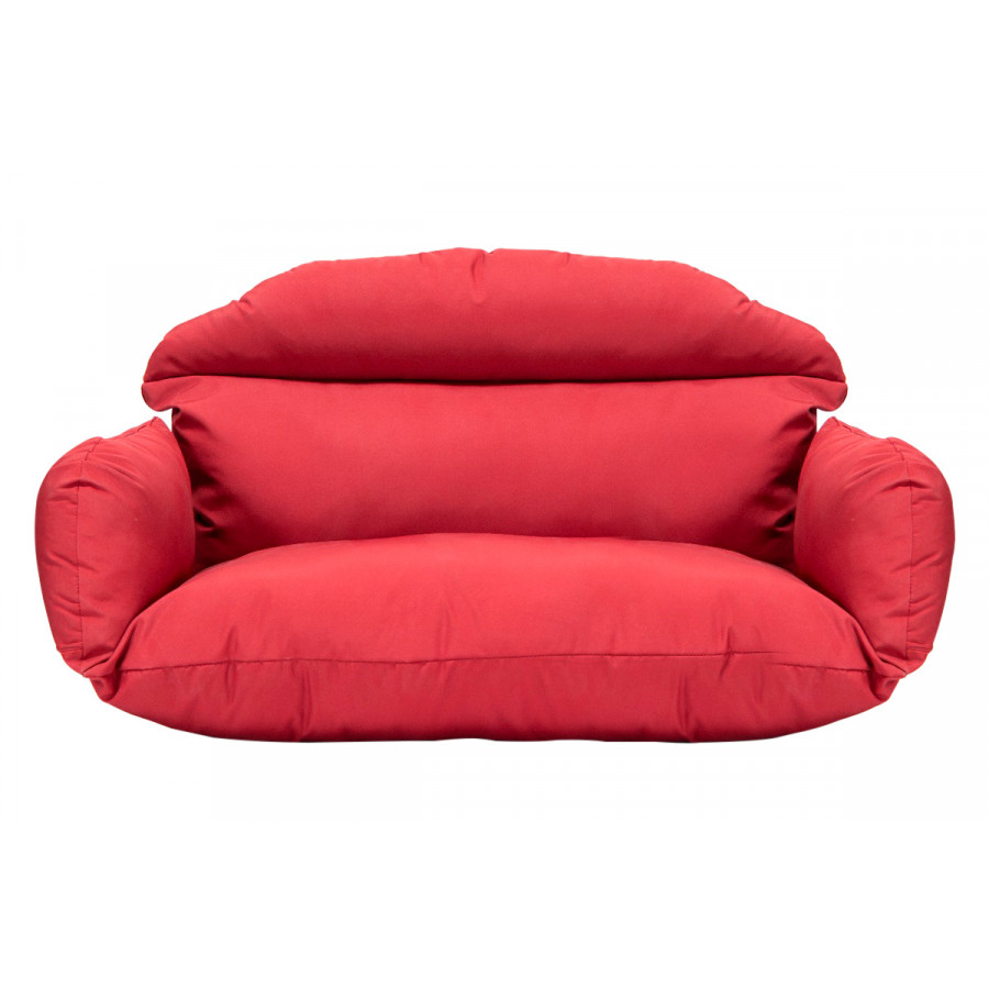 LeisureMod Hanging 2 person Egg Swing Cushion - Red