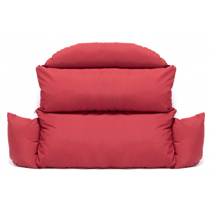 LeisureMod Hanging 2 person Egg Swing Cushion - Red