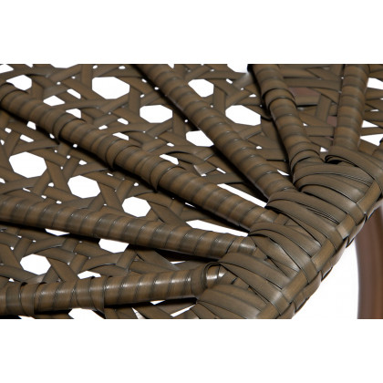 LeisureMod Beige Wicker Hanging Single Egg Swing Chair - Beige