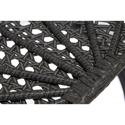 LeisureMod Charcoal Wicker Hanging Single Egg Swing Chair with Cushions - Taupe