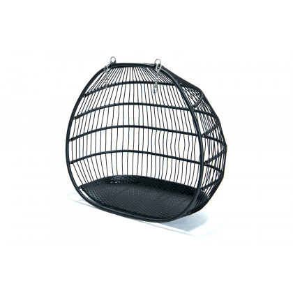 LeisureMod Wicker 2 Person Double Folding Hanging Egg Swing Chair - Beige