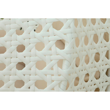 LeisureMod Modern White Wicker Hanging Double Seater Egg Swing Chair - Beige