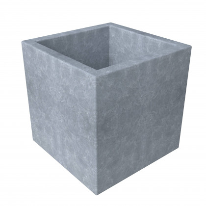 LeisureMod - Fern Modern 9" Square Planter Pot in Fiberstone and Clay