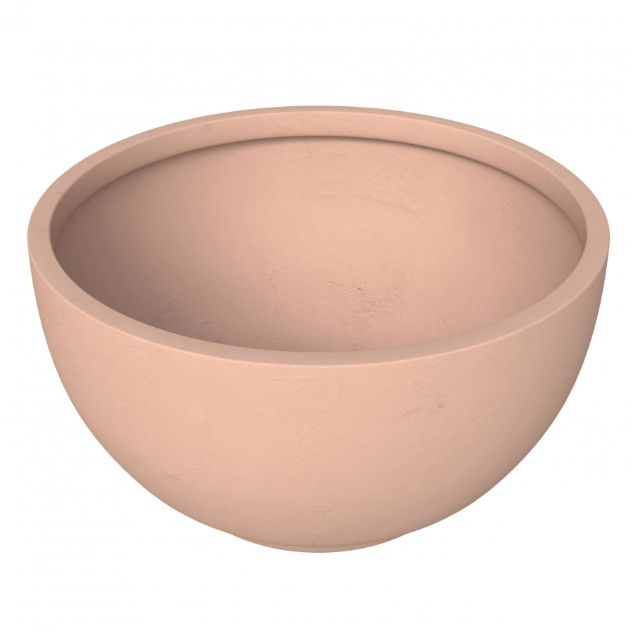 LeisureMod Grove Modern 7" Round Planter Pot in Fiberstone - Terracotta
