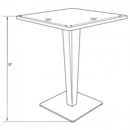 LeisureMod - Modern Glen MDF Dining Table in White