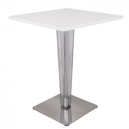 LeisureMod - Modern Glen MDF Dining Table in White