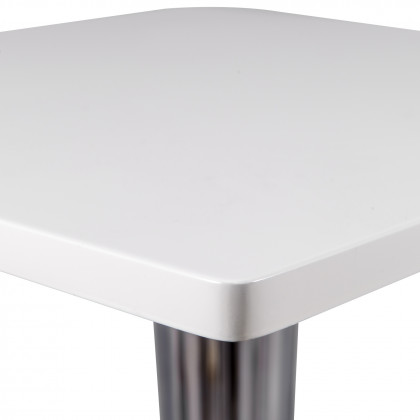 LeisureMod - Modern Glen MDF Dining Table in White