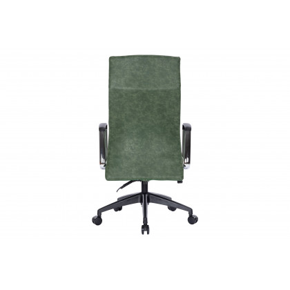 LeisureMod Hilton Modern High-Back Leather Office Chair - Green