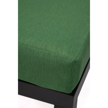LeisureMod Hamilton 6-Piece Aluminum Patio Conversation Set with Cushions - Green