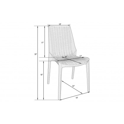 LeisureMod Kent Outdoor Dining Set With 4 Chairs - White