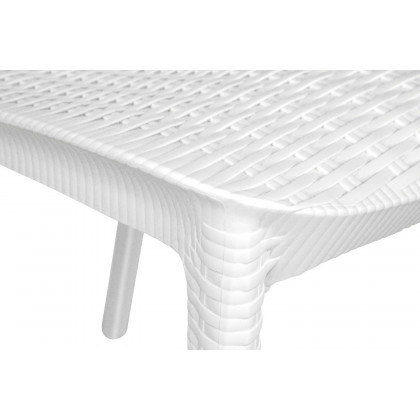 LeisureMod Kent Outdoor Dining Chair - White