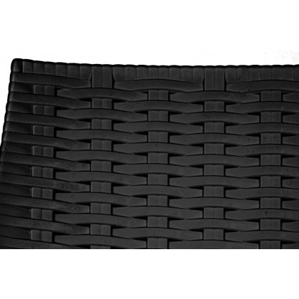 LeisureMod Kent Outdoor Dining Arm Chair - Black